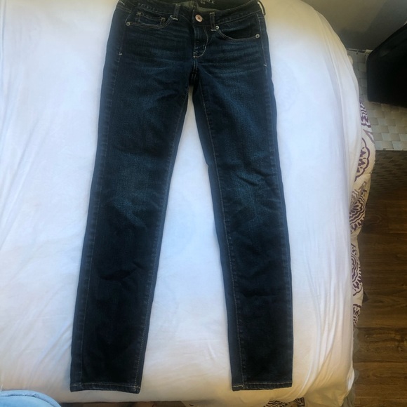 American Eagle Dark Wash Stretch Skinny Jeans - Picture 6 of 9